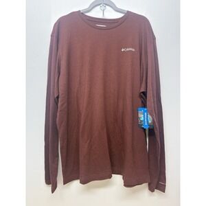 Columbia Men's Thistletown‎ Hills Long Sleeve Crew Burgundy XXL Outdoors #59